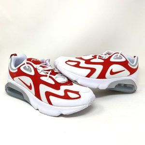 Nike Air Max 200 White Red Running Shoes